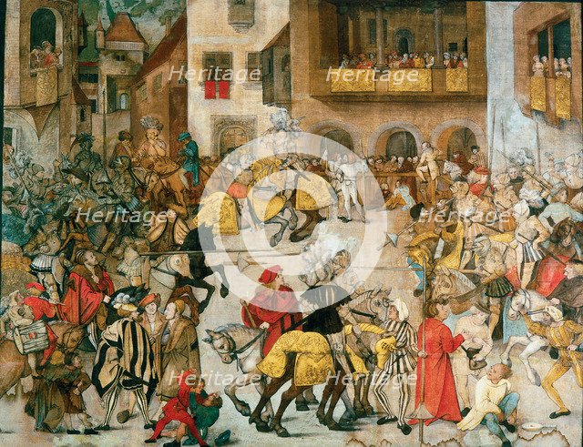 Knight Tournament, ca 1509-1510. Artist: Schäufelin, Hans (c. 1480/85-1540)