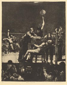 Between Rounds, large, first stone, 1916. Creator: George Wesley Bellows.