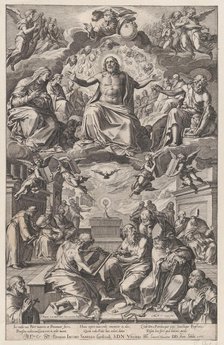 The Dispute of the Church Fathers over the Holy Sacrament, 1575. Creator: Cornelis Cort.