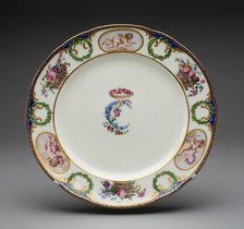 Plate from the Charlotte Louise Service, Sèvres, 1774. Creators: Sèvres Porcelain Manufactory, Joyau and Massy.