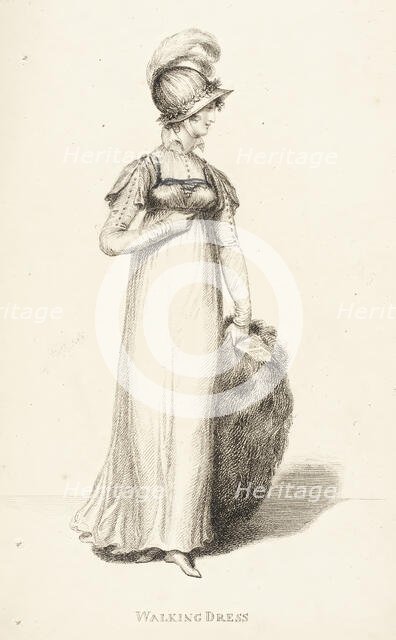 Fashion Plate (Walking Dress), between circa 1803 and circa 1804. Creator: Unknown.