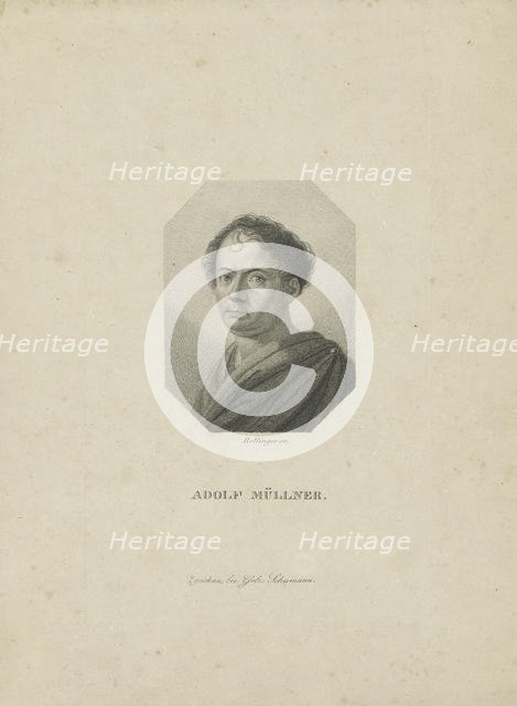 Amandus Gottfried Adolf Müllner (1774-1829) , ca 1820. Creator: Bollinger, Friedrich Wilhelm (1777-1825).