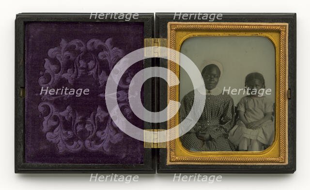 Ambrotype of an unidentified woman and child, ca. 1860. Creator: Unknown.