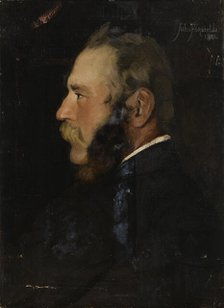 Head of a man, exercise, 1882. Creator: Juho Forsell.