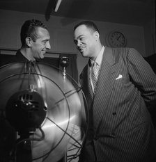 Portrait of Arnett Cobb and Symphony Sid, WHOM, New York, N.Y., 1946. Creator: William Paul Gottlieb.