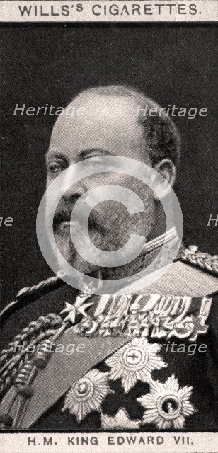 H.M King Edward VII, 1908.Artist: WD & HO Wills