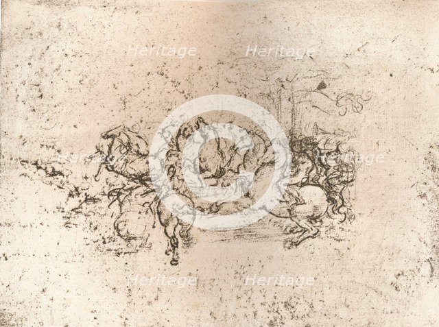 Copy of part of the cartoon of the Battle of Anghiari, c1505-c1523 (1883). Artist: Cesare da Sesto.