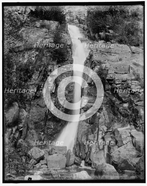 Silver cascade, lower part, Crawford Notch, White Mountains, between 1890 and 1901. Creator: Unknown.