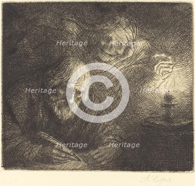 Death and the Philosopher (La mort et le philosophe). Creator: Alphonse Legros.