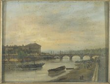 Palais Bourbon and the Pont Louis-XVI (Pont de la Concorde), 1826. Creator: Giuseppe Canella.