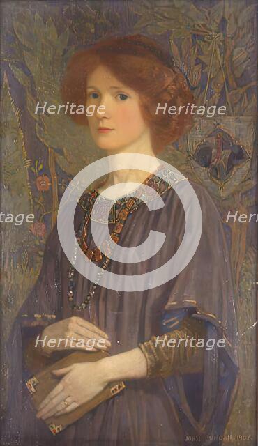 Portrait of Rachel Annand Taylor, 1907. Creator: John Duncan.