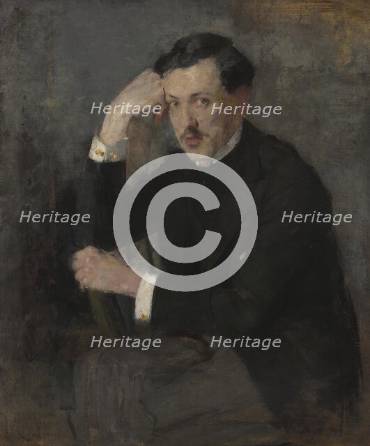 Portrait of Józef Czajkowski-two-sided painting, 1894. Creator: Olga Boznanska.