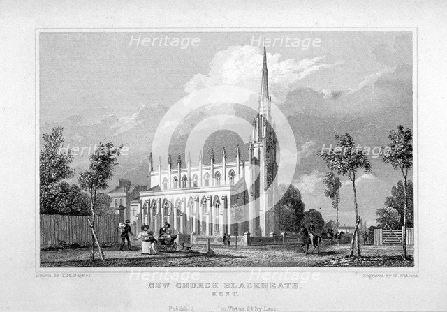 Church of St Michael and All Angels, Blackheath, Greenwich, London, c1830.       Artist: W Watkins