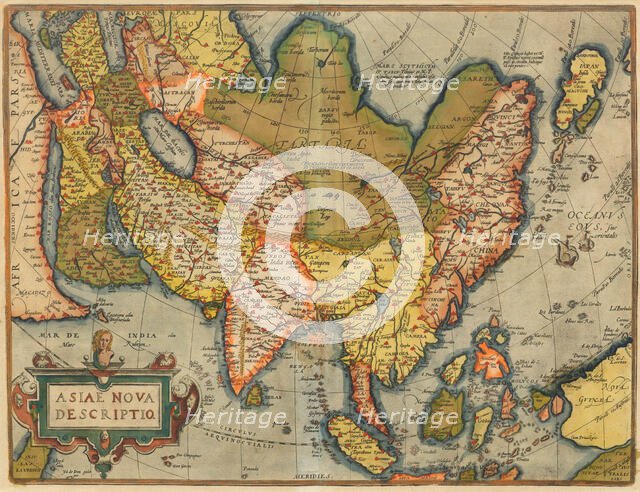 Asiae Nova Descriptio. From Theatrum Orbis Terrarum, 1572. Creator: Ortelius, Abraham (1527-1598).
