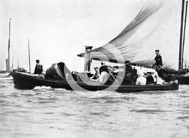 'A Royal and Imperial Party at Cowes', 1910.Artist: Sport & General