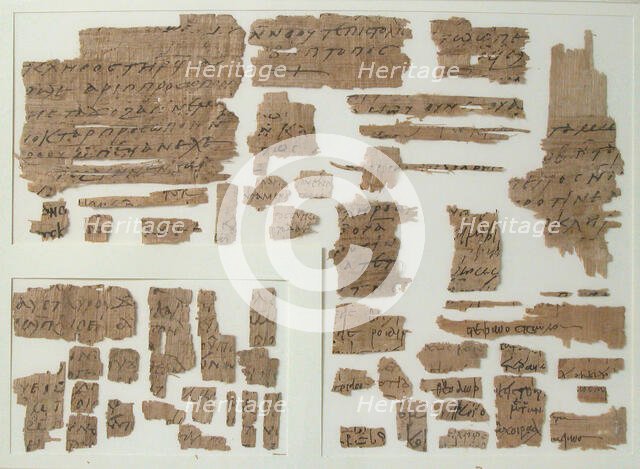 Papyri Fragments, Coptic, 7th century. Creator: Unknown.