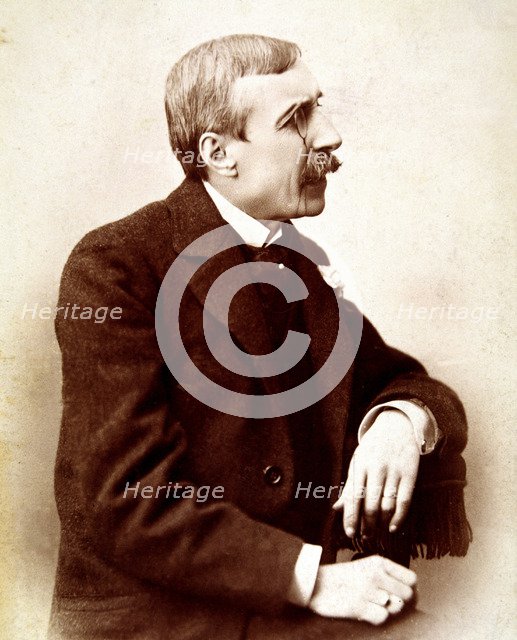 José Maria Eça de Queiroz (1845-1900) Portuguese novelist, photo of the time.
