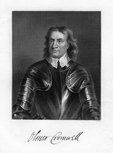Oliver Cromwell, English soldier and statesman, 19th century. Artist: W Holl