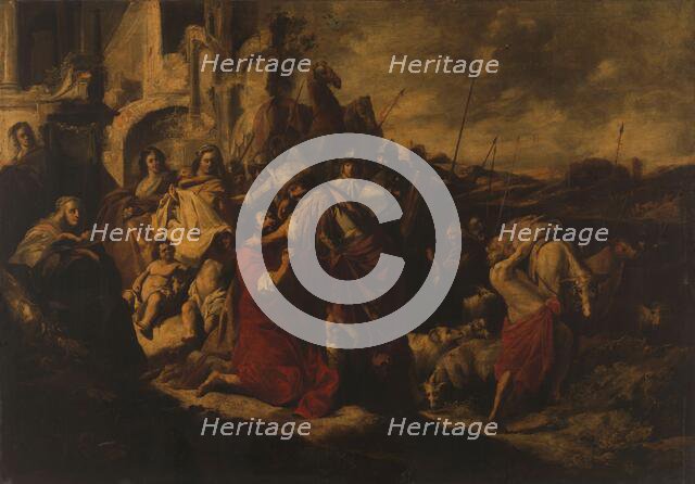 The Meeting of Jacob and Esau, 1655. Creator: Jacob Hogers.
