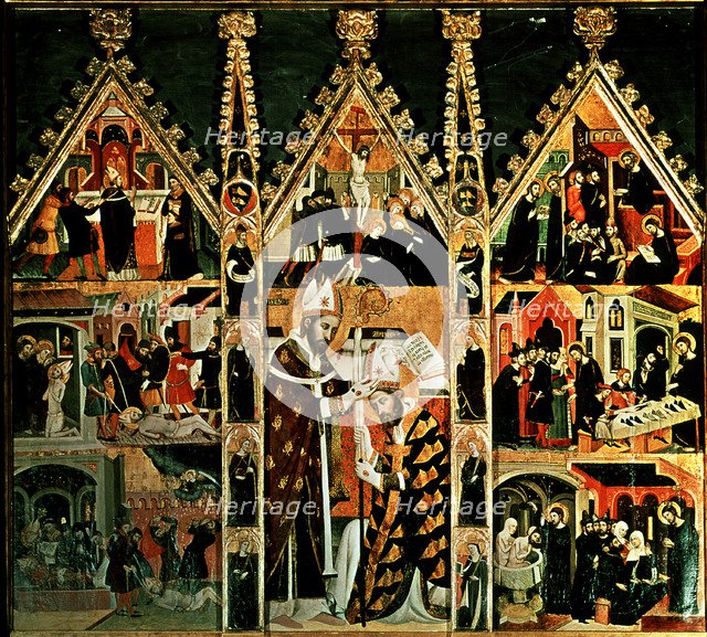 Altarpiece of St. Mark and St. Ania, Painted around 1346 by the Painter introducer of Italian-Got…