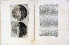 Leaf of book Sidereus Nuncius (Sidereal Messenger) by Galileo Galilei, 1610. Artist: Galilei, Galileo (1564-1642)