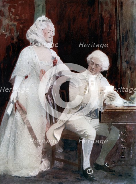 Winifred Emery and Cyril Maud in The School for Scandal, c1902.Artist: Window & Grove