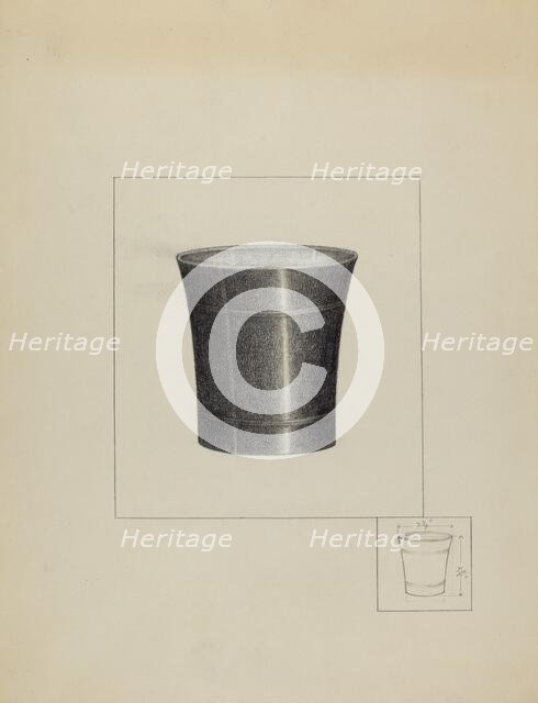 Pewter Beaker, c. 1936. Creator: Arthur Johnson.