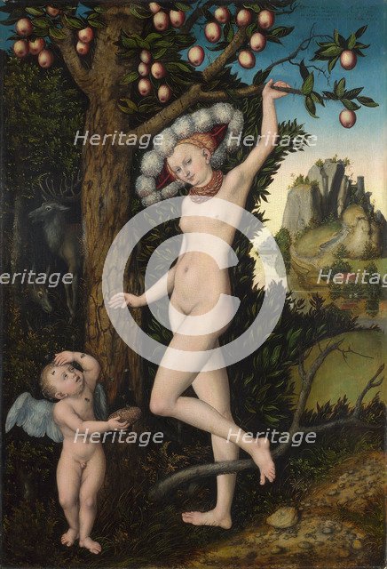 Cupid complaining to Venus, c. 1525. Artist: Cranach, Lucas, the Elder (1472-1553)