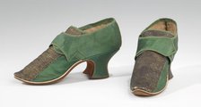 Shoes, probably British, 1730-55. Creator: Unknown.