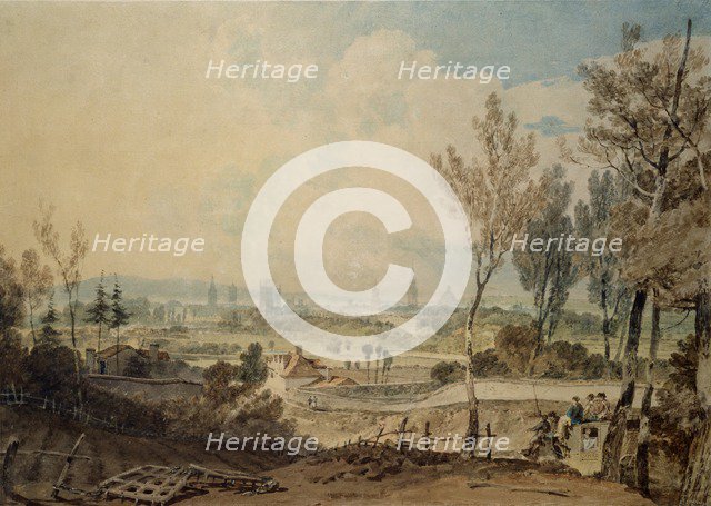 A View of Oxford from the South Side of Headington Hill, 1803-1804. Artist: JMW Turner.