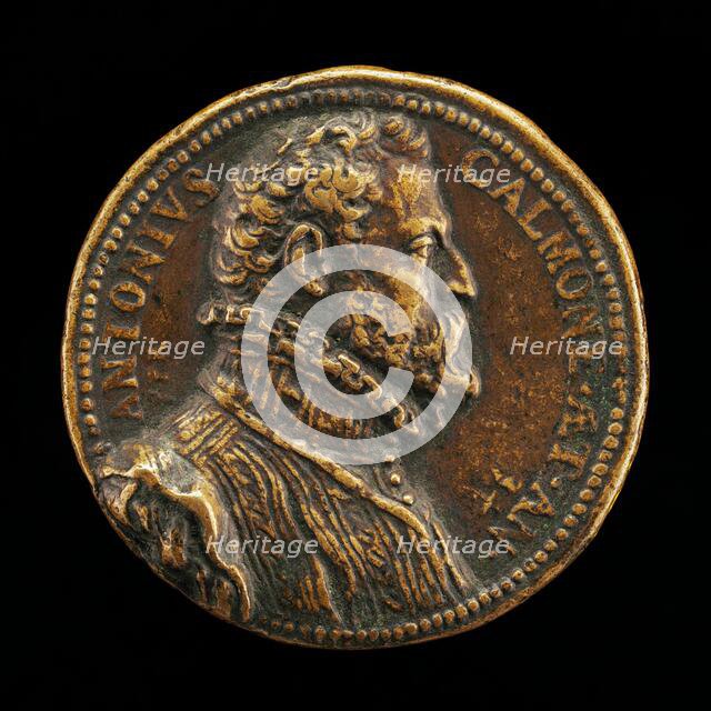 Antonio Calmone, Secretary to Philip II [obverse], c. 1570. Creator: Pietro Paolo Galeotti.