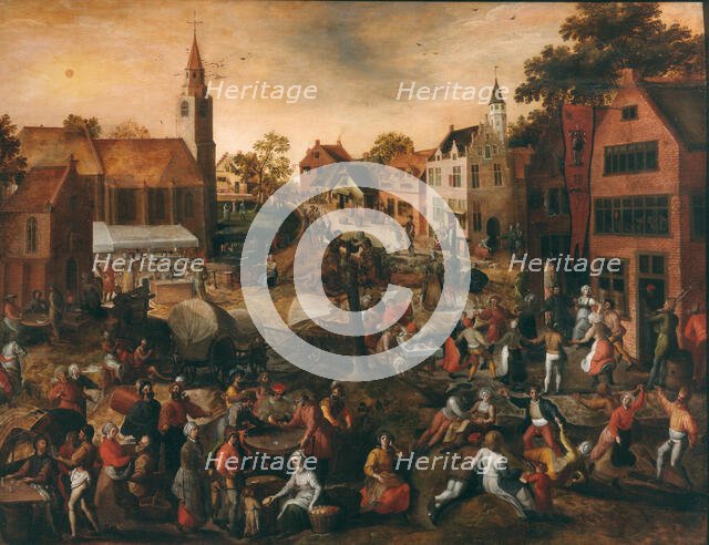Village Festival, Mid of 16th cen.. Creator: Mostaert, Gillis (1534-1598).