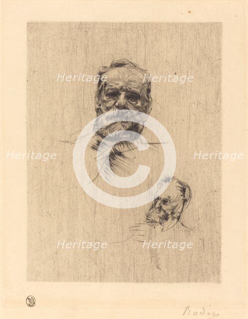 Victor Hugo, De Face, 1886. Creator: Auguste Rodin.