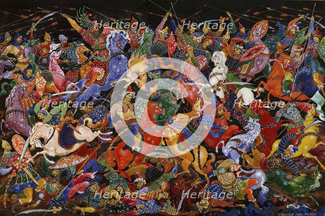 The Battle, 1932-1933.  Creator: Golikov, Ivan Ivanovich (1886-1937).