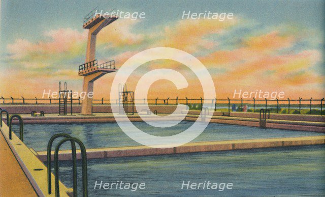 'Olympic Swimming Pool, Barranquilla', c1940s. Artist: Unknown.