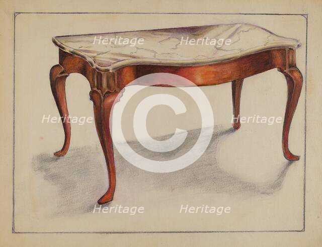 Marble Top Table, 1935/1942. Creator: George Nelson.