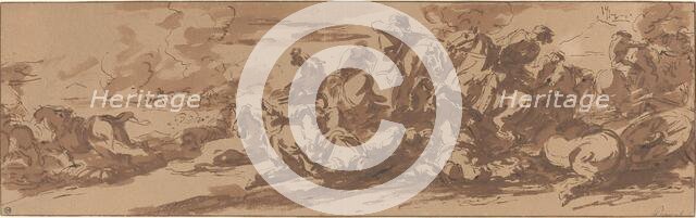 Cavalry Battle near a River. Creator: Walter Paris.