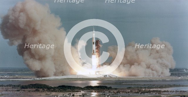 The lift off of Apollo 15, Kennedy Space Center, Florida, USA, 1971.Artist: NASA