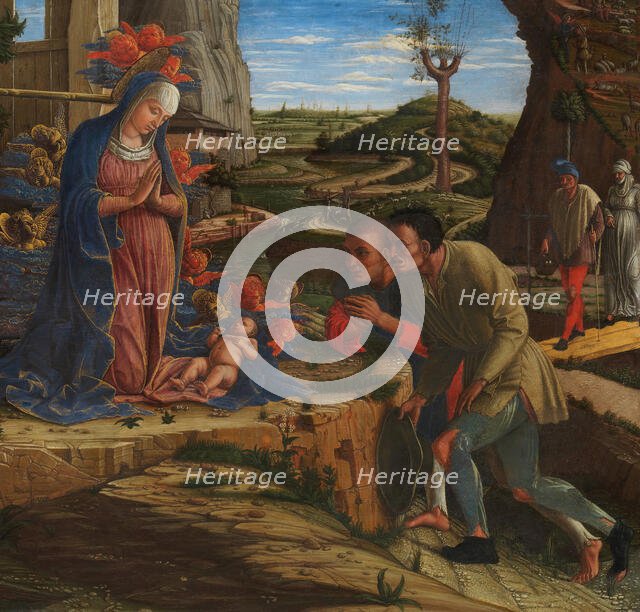 The Adoration of the Shepherds, shortly after 1450. Creator: Andrea Mantegna.