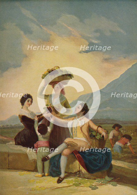 'La Vendimia', (The Grape Harvest or Autumn), 1786, (c1934). Artist: Francisco Goya.