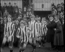 Women Football Players Walking Out Onto the Pitch, 1920. Creator: British Pathe Ltd.