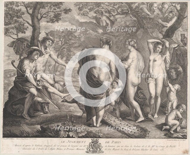 The Judgment of Paris, 1750. Creators: Pierre Etienne Moitte, Pierre Francois Tardieu.