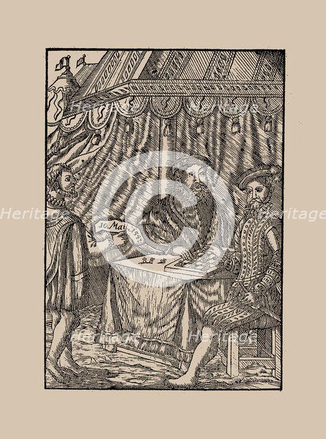 John Frederick I the Magnanimous, Elector of Saxony receiving his death sentence, c1600-1625 . Creator: Anonymous.