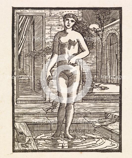 Cupid and Psyche - Psyche at the Bath, 1880. Creator: Sir Edward Coley Burne-Jones.