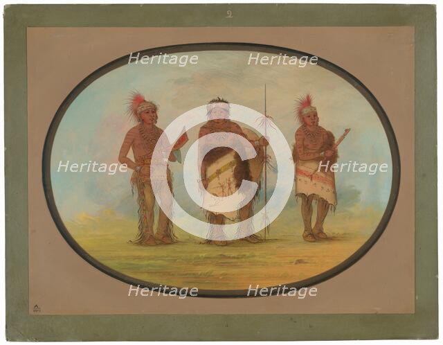 Three Iowa Indians, 1861/1869. Creator: George Catlin.