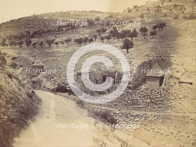 Tomb of Absalom, Zacharias, and St. James, 1860s. Creator: John Anthony.