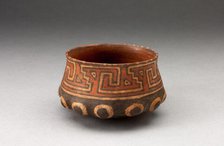Miniature Bowl with Shaped Base and Geometric Motifs, A.D. 1450/1532. Creator: Unknown.