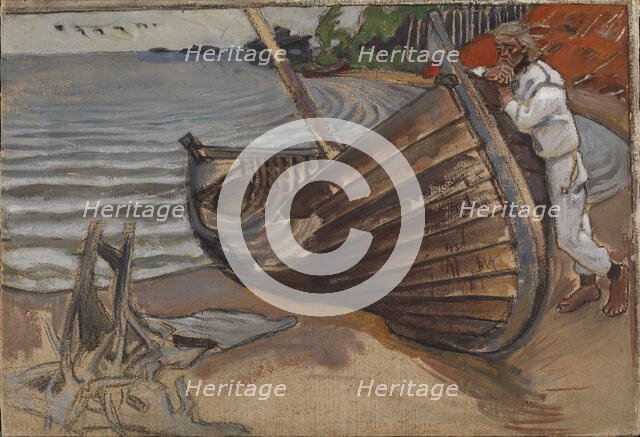 The Lamenting Boat, 1906. Creator: Akseli Gallen-Kallela.