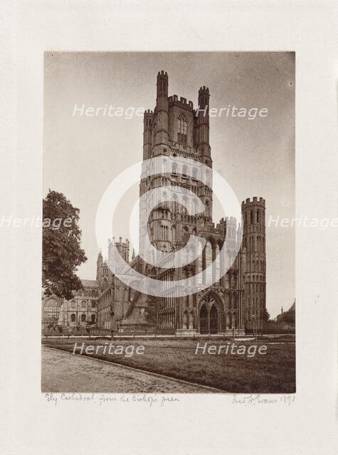Ely Cathedral From Bishop’s Green (image 2 of 2), Printed 1891. Creator: Frederick Henry Evans.