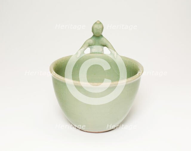 Bowl with Boy and Swimming Fish, Yuan dynasty (1271-1368) or Ming dynasty (1368-1644). Creator: Unknown.